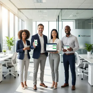 Enterprise employees using secure chat messaging on mobile and desktop devices