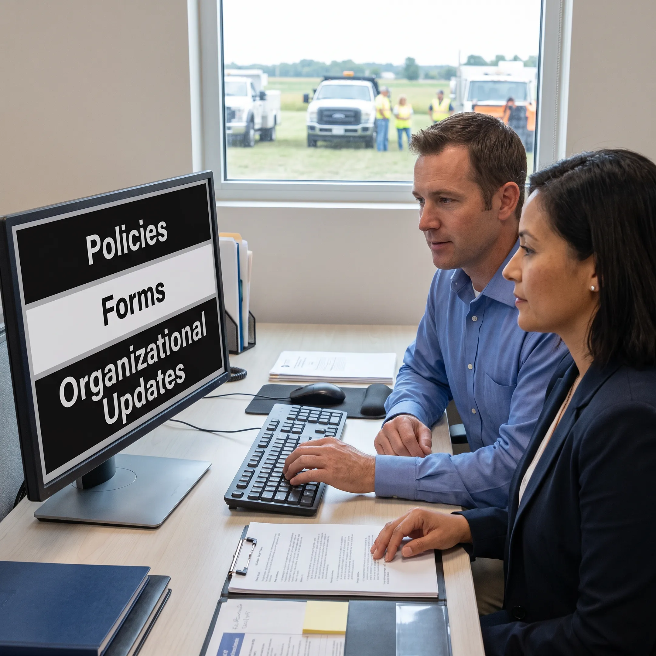 Government employees using a modern public-sector intranet portal