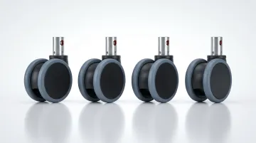 ESD electrostatic dissipative medical caster on clinical operating room equipment