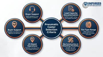Five criteria for evaluating pneumatic caster manufacturers procurement decision framework