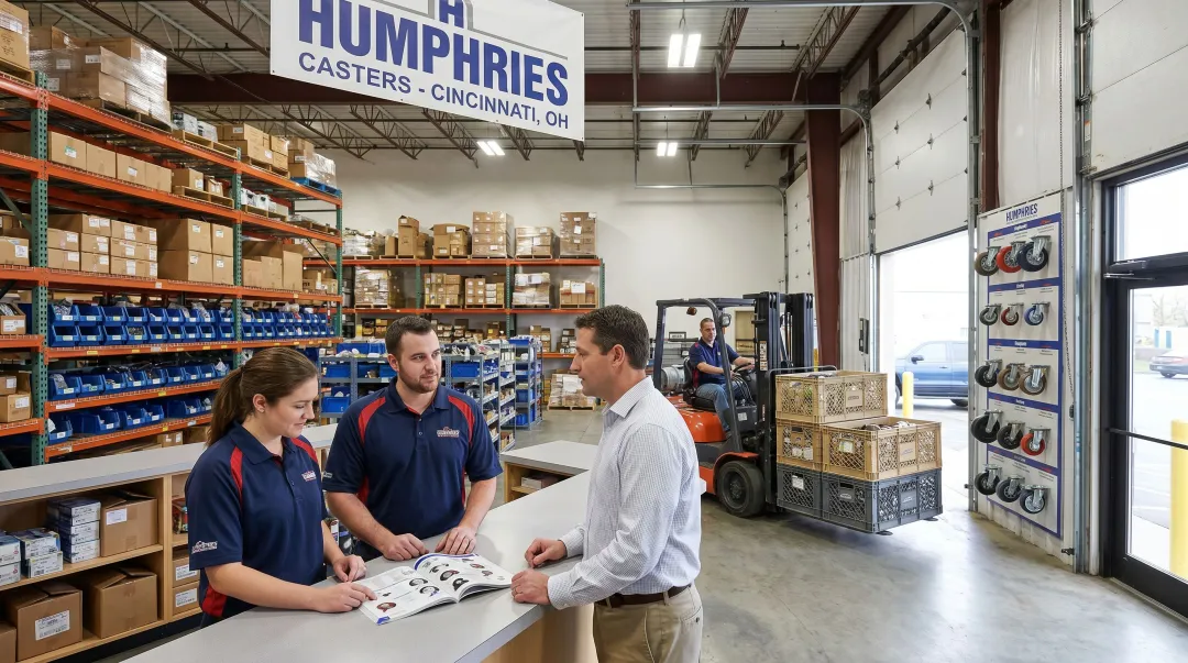 Humphries Casters Cincinnati Ohio facility team assisting industrial and medical procurement clients