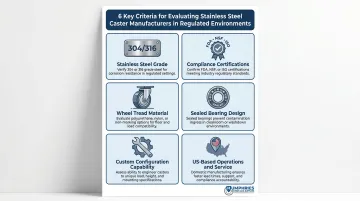 Six selection criteria for food and medical grade stainless steel caster suppliers