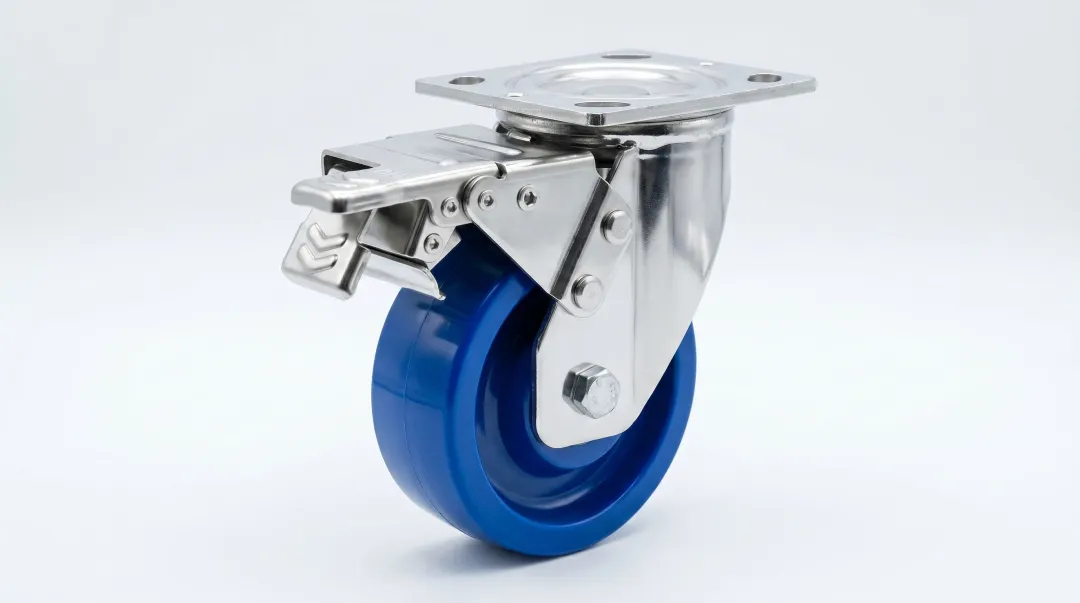 NSF-certified stainless steel casters for food service and healthcare equipment