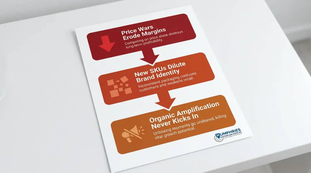 Three compounding consequences of overlooking custom hair care packaging brand diagram