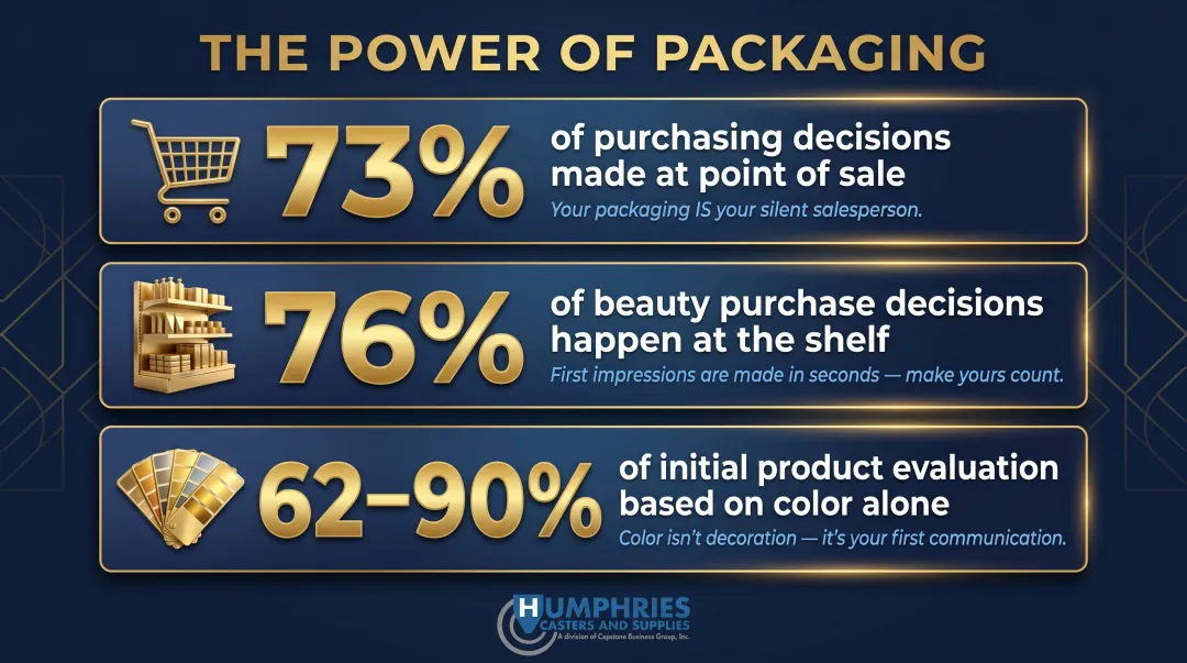 Hair care packaging purchase decision statistics infographic with key consumer behavior data