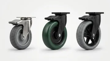 Hospital bed caster wheel material types including polyurethane TPR and stainless steel options