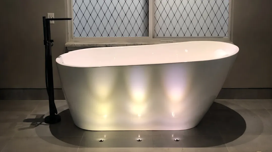 Hydro Massage Products freestanding jetted bathtub manufactured at Colorado facility
