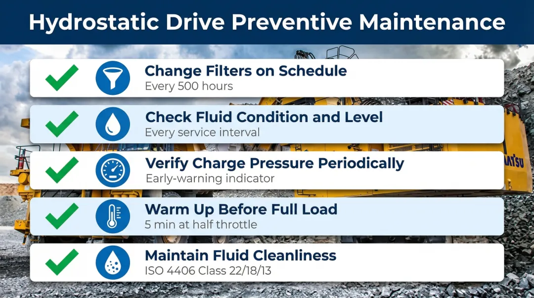 Five preventive maintenance steps to extend skid steer hydrostatic drive lifespan
