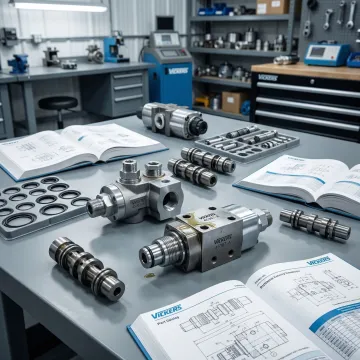 Vickers hydraulic valve components and parts catalog reference