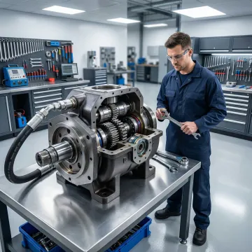 Industrial hydraulic pump and motor rebuild in an Olive Branch MS facility