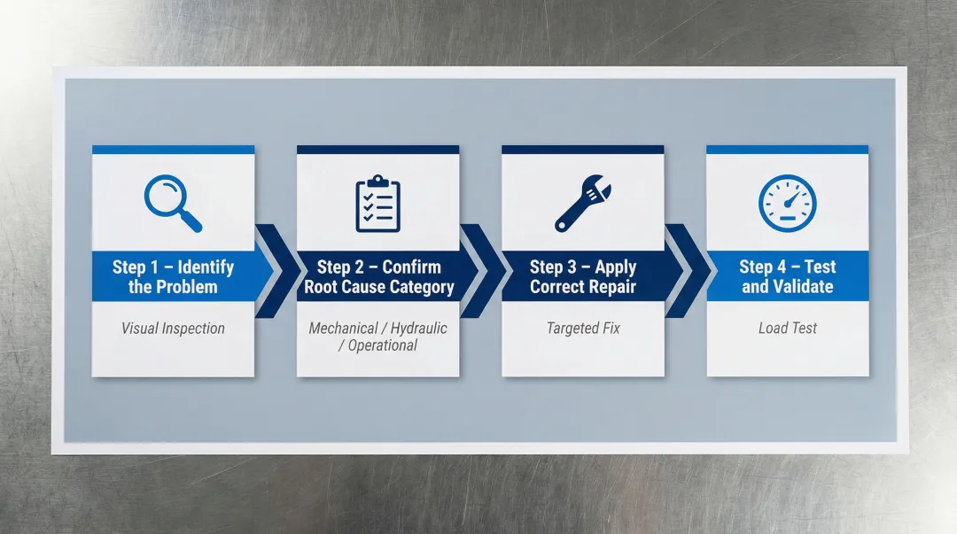 4-step bulldozer final drive repair process from diagnosis to load testing