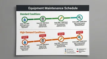 Forklift hydraulic pump maintenance schedule intervals by operating hours and conditions