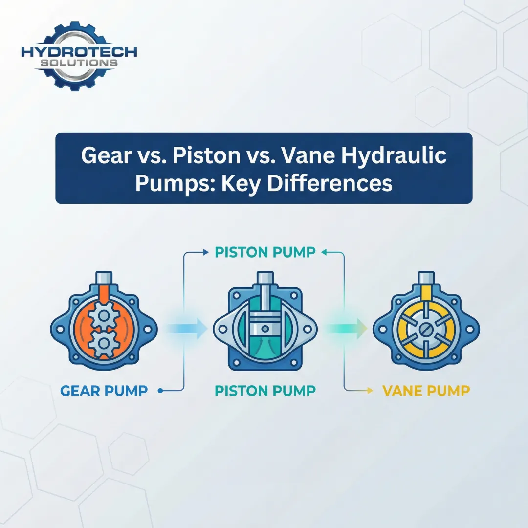 Gear vs. Piston vs. Vane Hydraulic Pumps: Key Differences