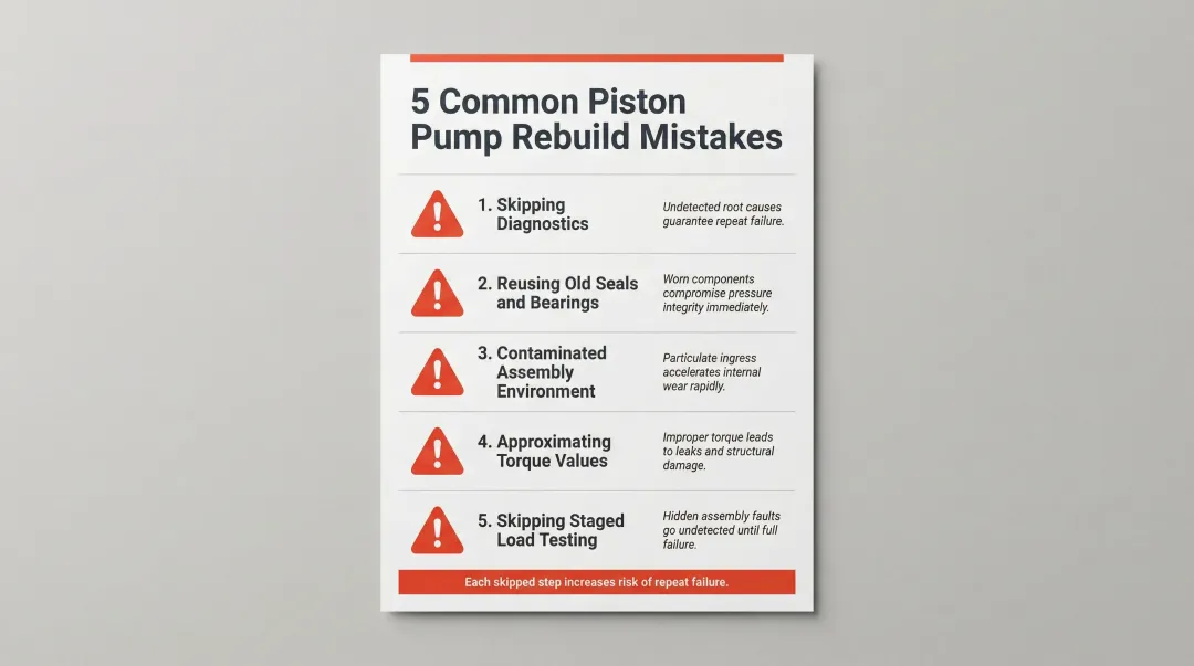 5 most common piston pump rebuild mistakes and how to avoid them