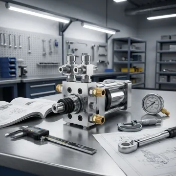 Hydraulic system components being repaired in Mobile facility