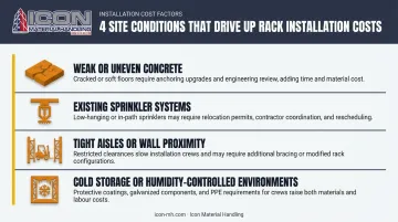 Four site conditions that increase warehouse rack installation cost and complexity
