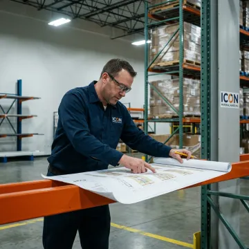 Warehouse storage design for heavy equipment