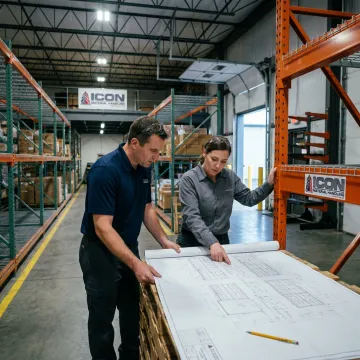 Warehouse layout planning with storage equipment designs