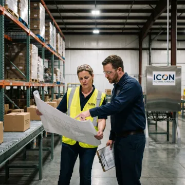 Warehouse automation planning and conveyor installation