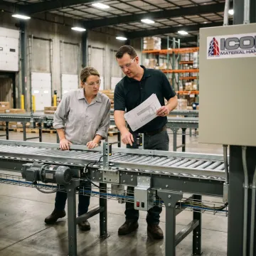 Conveyor system installation planning in warehouse