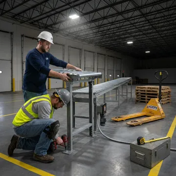 Warehouse conveyor system installation in Indianapolis