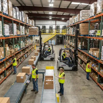 Modern warehouse fulfillment operation in Michigan