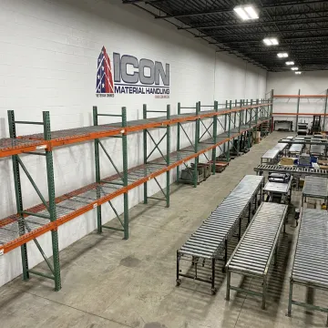 Used warehouse equipment in a Michigan facility