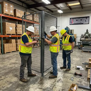 Industrial safety fence installation process