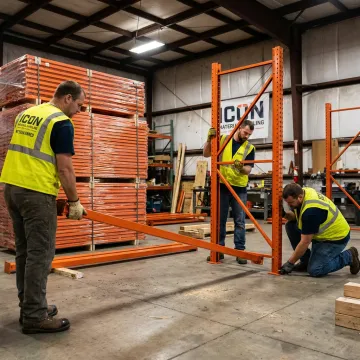 Warehouse rack installation process
