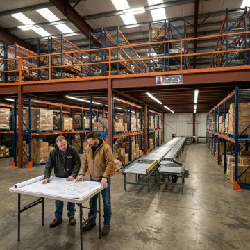 Engineered warehouse automation and racking system