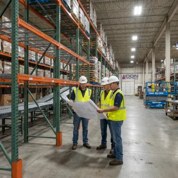Warehouse equipment planning and installation process