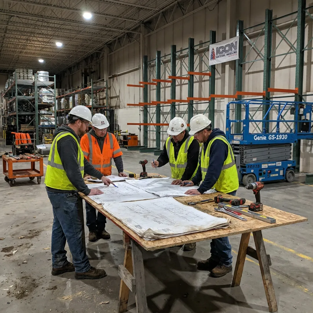 Warehouse relocation planning and racking installation