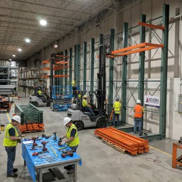Warehouse racking installation process