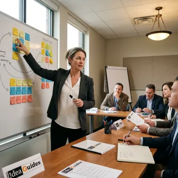 Executive leadership team in a facilitated strategy workshop