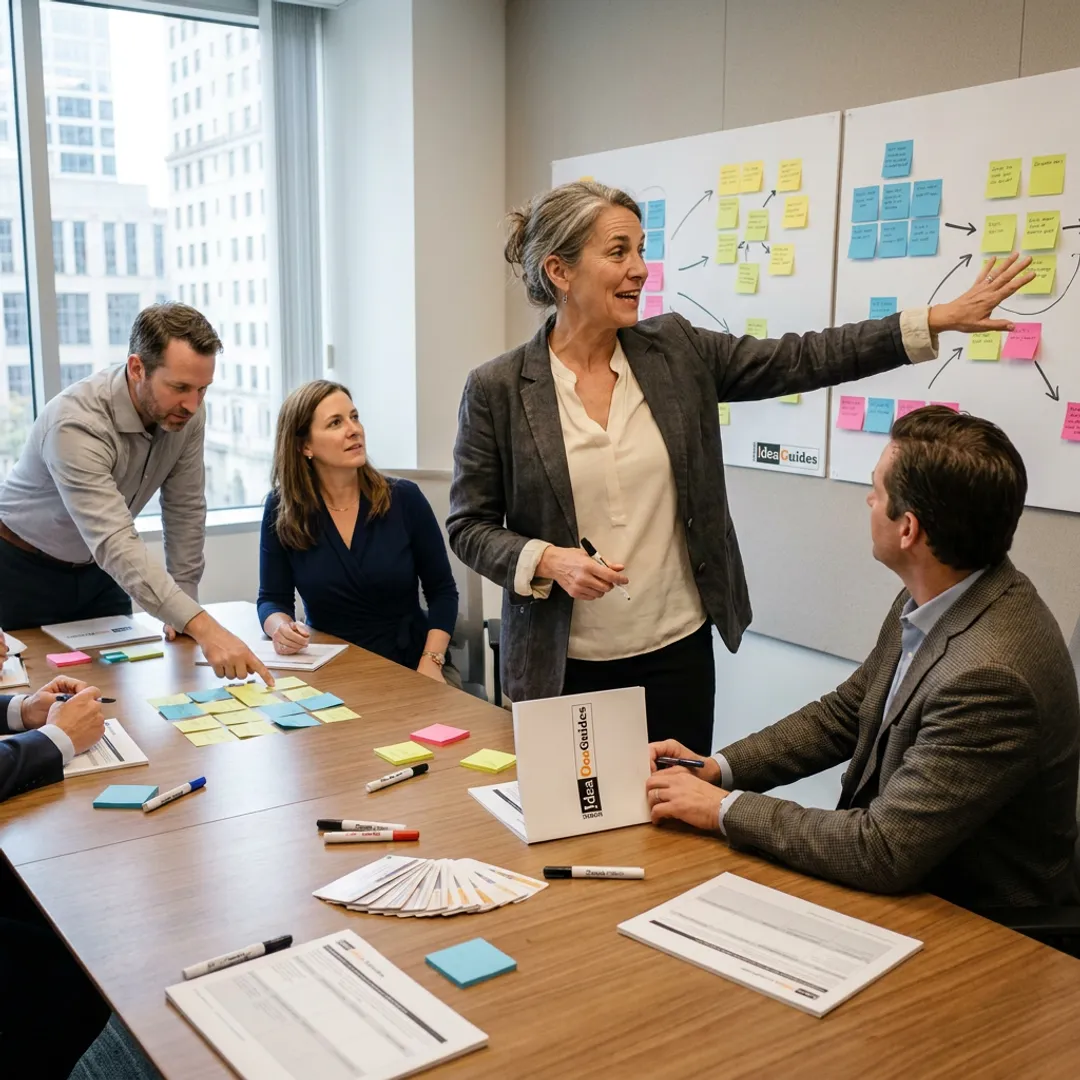 Facilitator leading stakeholder alignment workshop