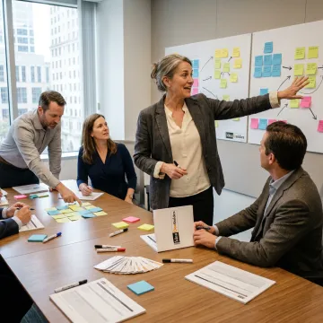Facilitator leading stakeholder alignment workshop