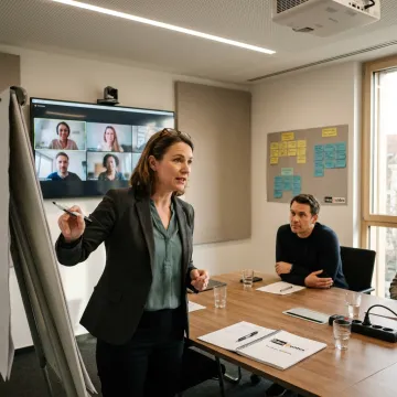 Virtual facilitator leading global team training