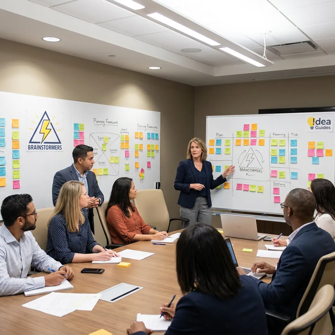 Facilitator leading an interactive corporate workshop