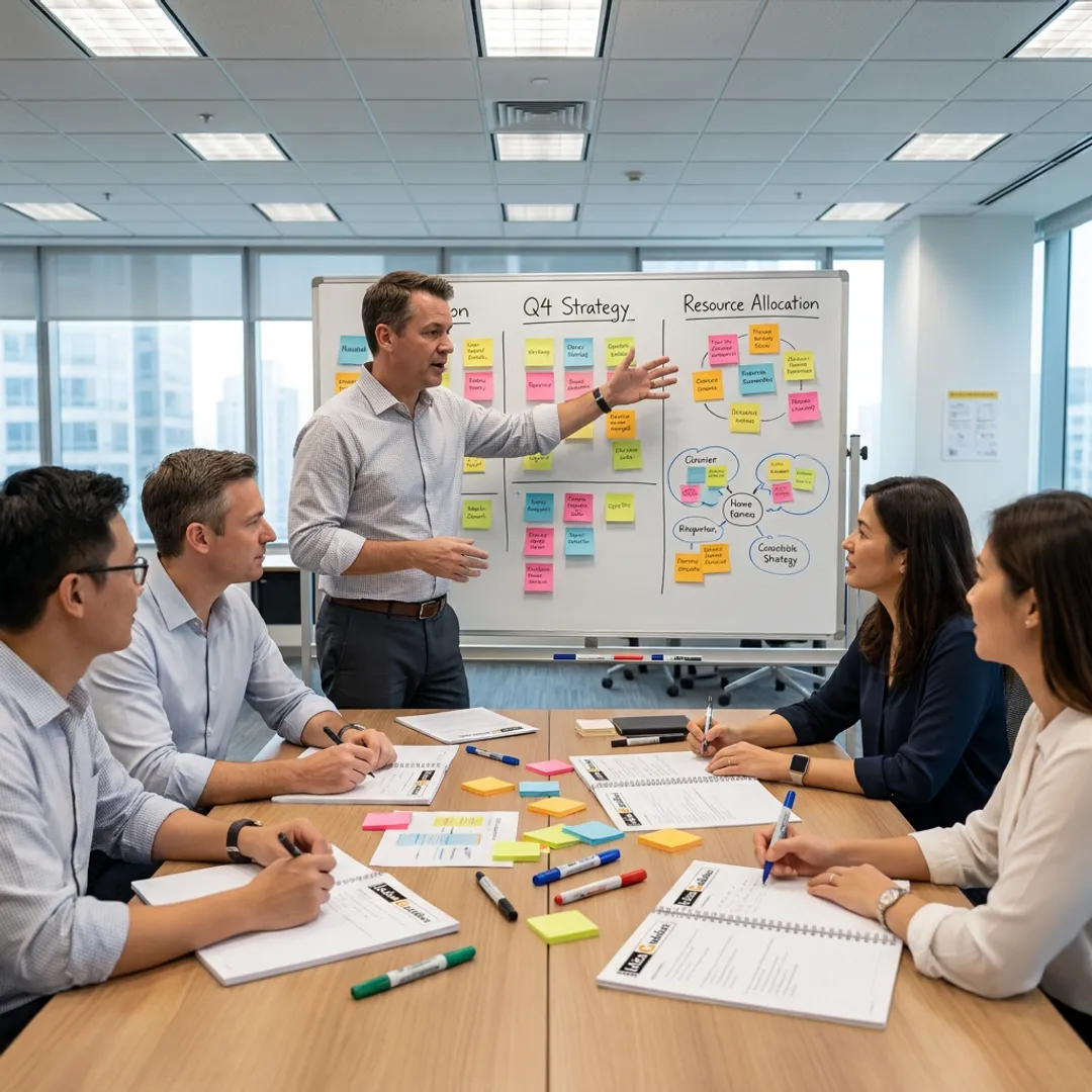 Corporate team participating in a training workshop