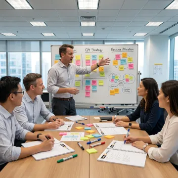 Corporate team participating in a training workshop