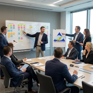 Facilitator guiding executive team development session