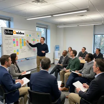 Facilitator leading leadership training workshop