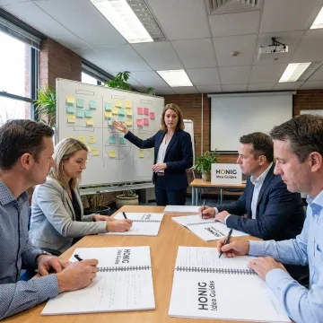 Facilitator training group practicing workshop techniques