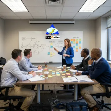 Corporate team building workshop in progress