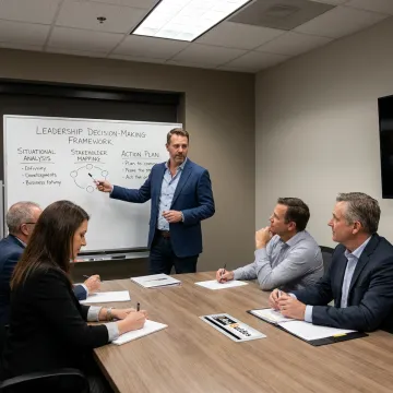 Managers participating in leadership training workshop