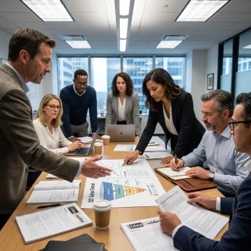 Facilitator leading sales leadership workshop
