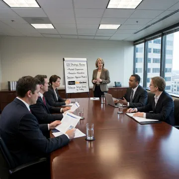 Facilitator guiding a board meeting process