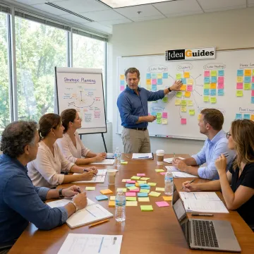 Facilitator leading a strategic planning workshop