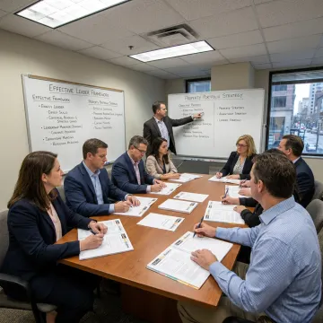 Facilitator leading real estate leadership workshop