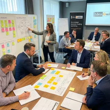 Leadership team participating in a facilitated training workshop